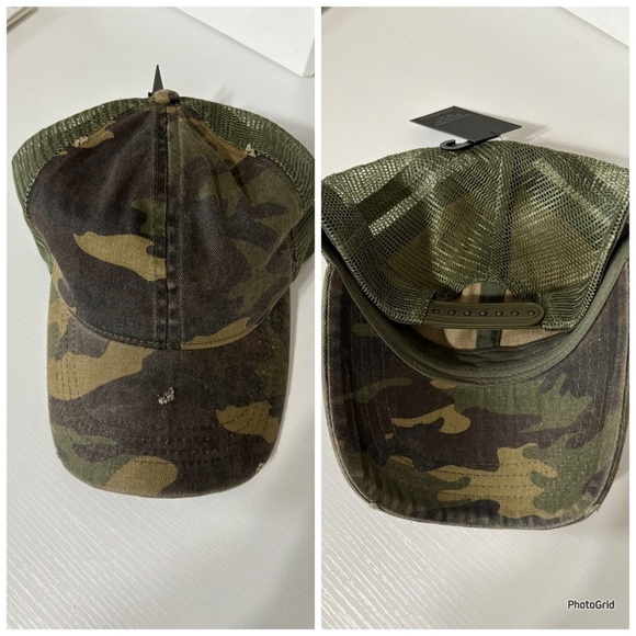 david & young Accessories - David & Young Camo Distressed Hat